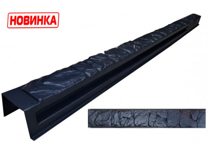 Форма для столба распашная №40 "Крупный бут" с пазами. Размеры 120х120х2850 мм