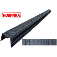 Форма для стовпа розпашна №36 "Стара цегла" з пазами. Розміри 120х120х2850 мм