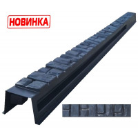 Форма для стовпа розпашна №41 "Стара кладка" з пазами. Розміри 120х120х2850 мм Форма для стовпа розпашна №41 "Стара кладка" з пазами. Розміри 120х120х2850 мм