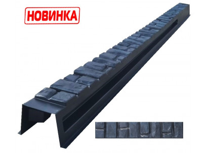 Форма для столба распашная №41 "Старая кладка" с пазами. Размеры 120х120х2850 мм