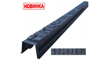 Форма для стовпа розпашна №41 "Стара кладка" з пазами. Розміри 120х120х2850 мм Форма для стовпа розпашна №41 "Стара кладка" з пазами. Розміри 120х120х2850 мм