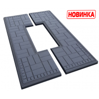 Форма противоусадочной плиты под памятник №15. Размеры 2000х600х50мм, вырез 870х190мм