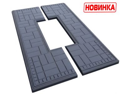 Форма противоусадочной плиты под памятник №15. Размеры 2000х600х50мм, вырез 870х190мм