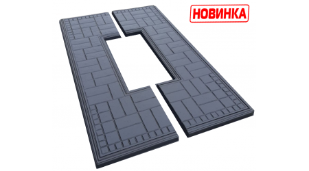 Форма протиусадочної плити під пам'ятник №15. Розміри 2000х600х50мм, виріз 870х190мм
