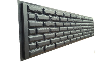 Форма для забора из АбС №244 "Кирпич фагот". Размеры: 2000х500х40 мм