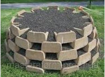 Форма для клумбы "Наборная" из АБС пластика. Размеры: 500х400х100 мм.